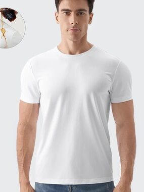 Textale _FRESH Stain-Repel Signature Short-sleeve Tee, White, NIP, Size XL